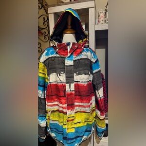 BILLABONG CALTYR SERIES SKI SNOWBOARDING FULL ZIPP WITH HOOD JACKET SIZE L